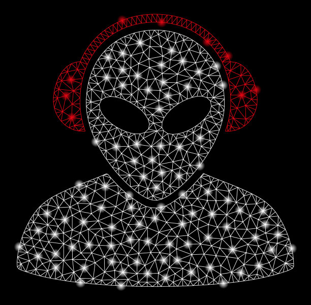 明亮的网状胴体外来操作员与耀斑图片下载