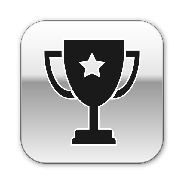 黑色奖杯奖杯图标孤立在白色图片下载