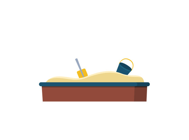 沙盒和铲斗与铲操场图片下载