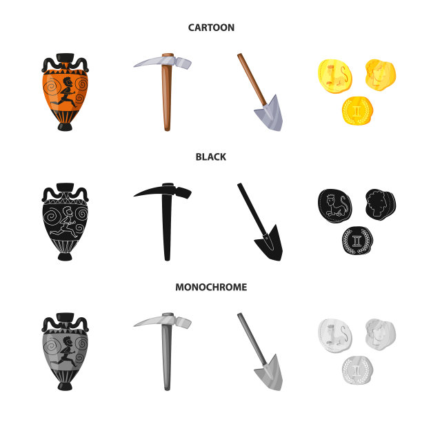 设计的故事和物品符号集图片下载