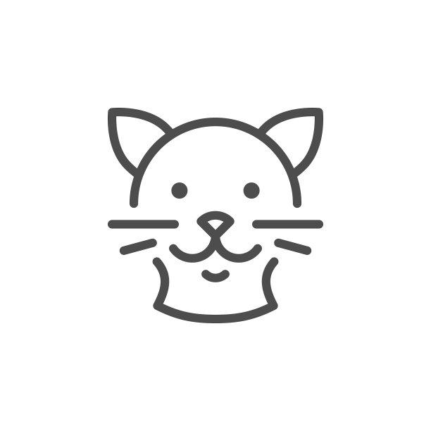 猫咪线条图标图片下载