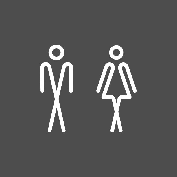 厕所厕所的图标，门，墙板标志图片下载