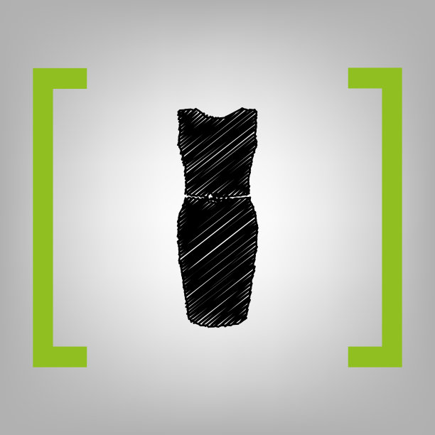 穿着标志黑色潦草图片下载