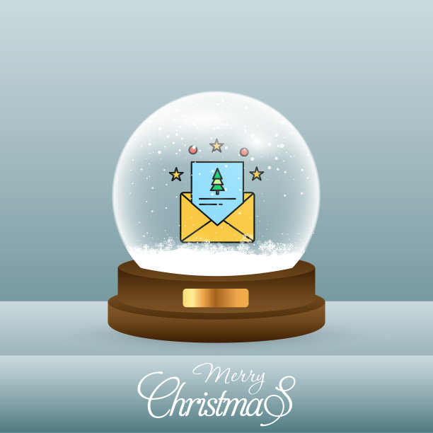 圣诞贺卡与创意优雅的设计和图片下载