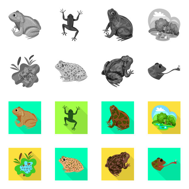 设计野生动物和沼泽标志集图片下载