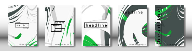 抽象封面与液体元素书籍设计图片下载