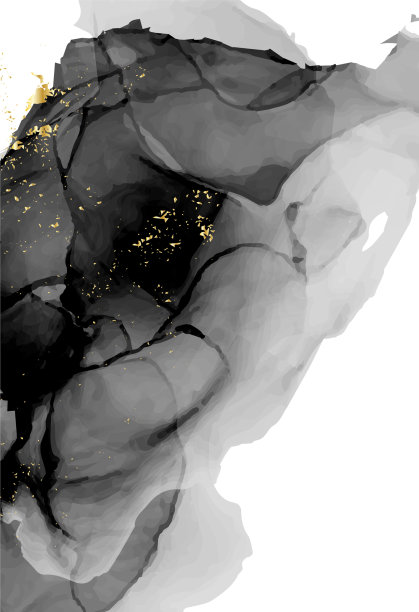 液体黑色灰色酒精墨大理石纹理流体图片下载
