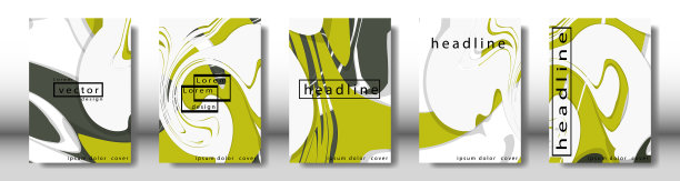 抽象封面与液体元素书籍设计图片下载