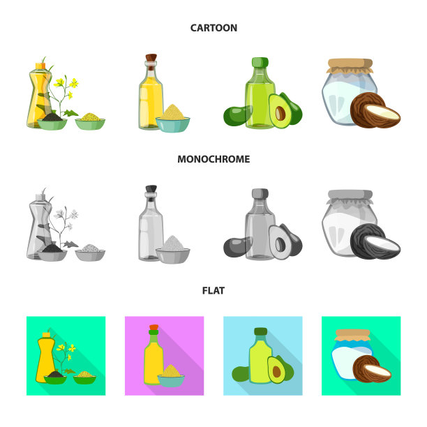 健康蔬菜标识集设计图片下载