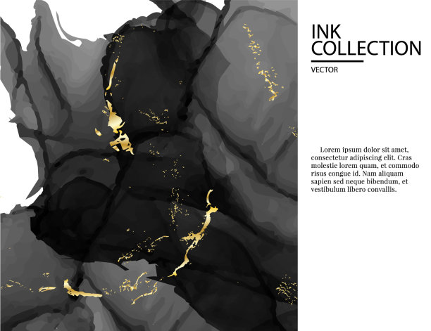 大理石黑色豪华卡婚礼请柬图片下载