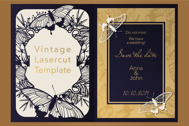 激光切割纸的婚礼花设计图片下载