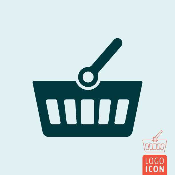 孤立的购物篮图标图片下载