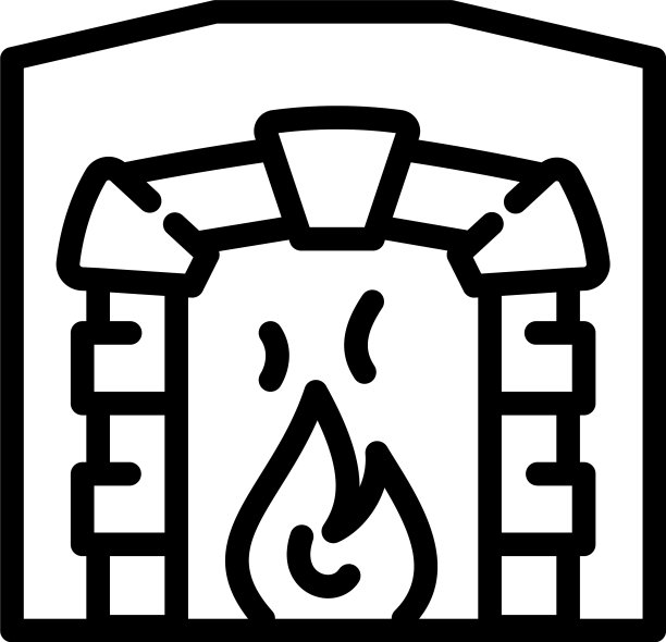 铁匠壁炉图标轮廓样式图片下载