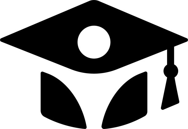 黑白色学士帽图片下载