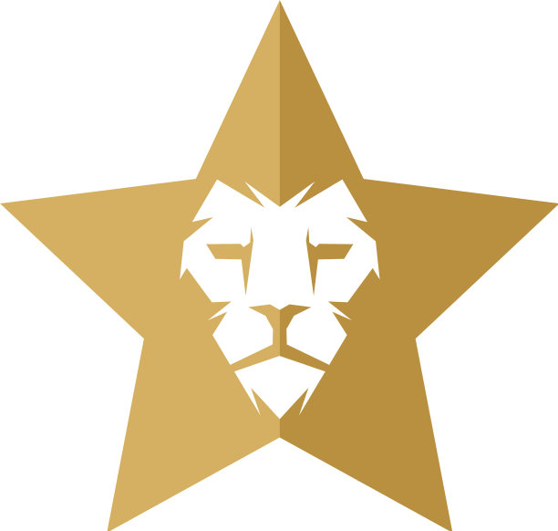 狮子星标志图标设计图片下载