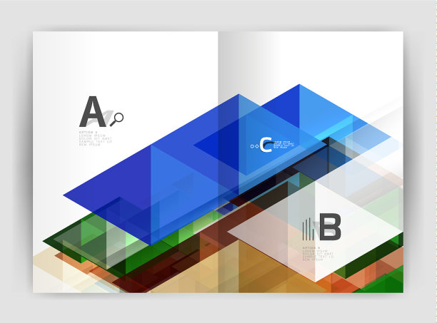 现代商业小册子或a4封面单张图片下载