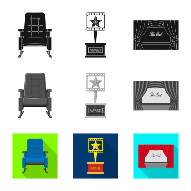 设计电视和电影符号图片下载