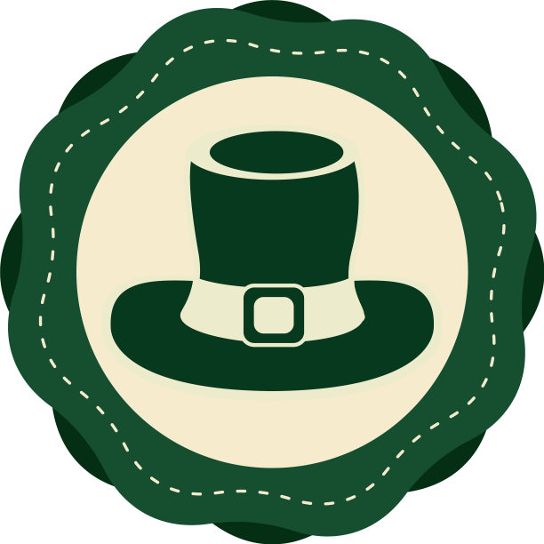 绿色的马蹄铁与三叶草和植物的分支图片下载