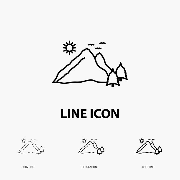 山景观山自然景观图标在薄图片下载