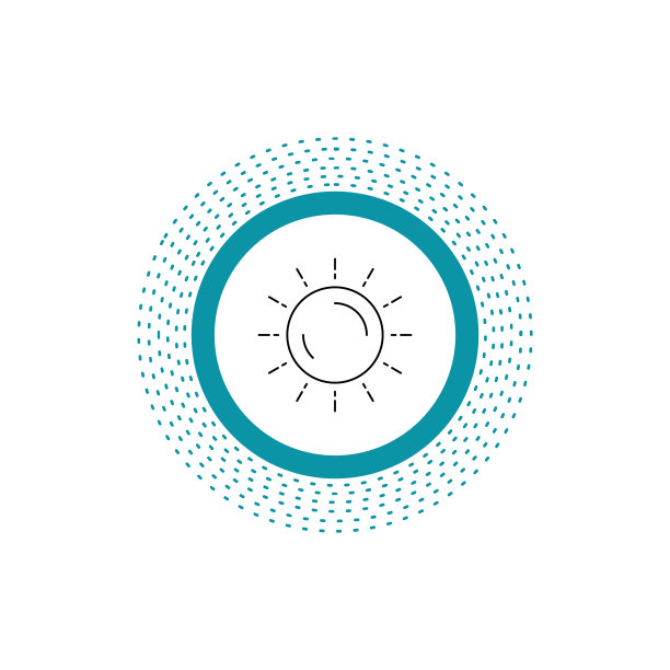 太阳天气日落日出夏季线图标图片下载