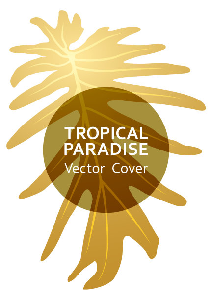 热带天堂叶覆盖布局图片下载