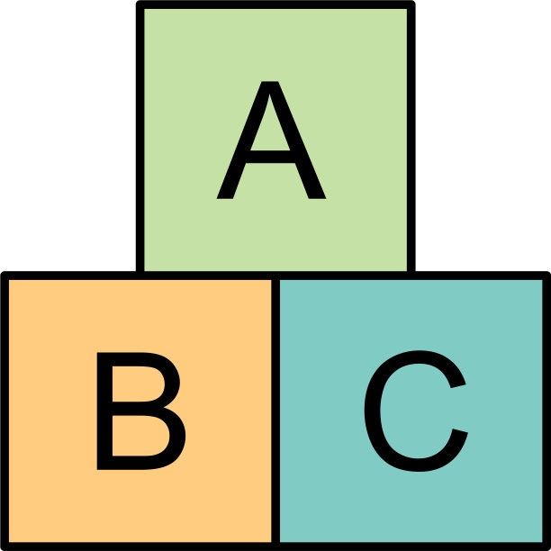 ABC立方体图标图片下载