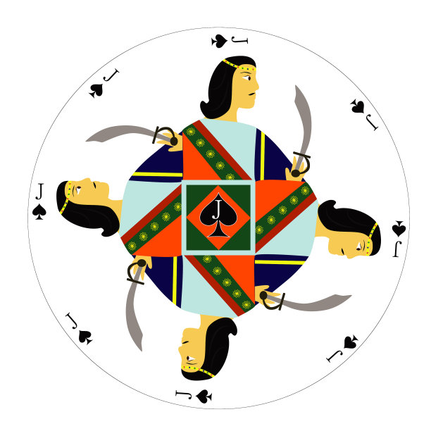 扑克牌上有一个人在打牌的肖像图片下载