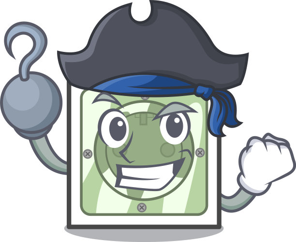 角色形状的海盗电源插座图片下载