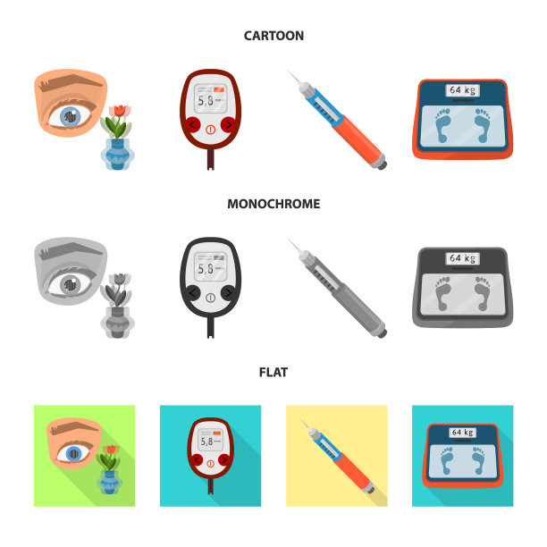 设计饮食和治疗标志集图片下载
