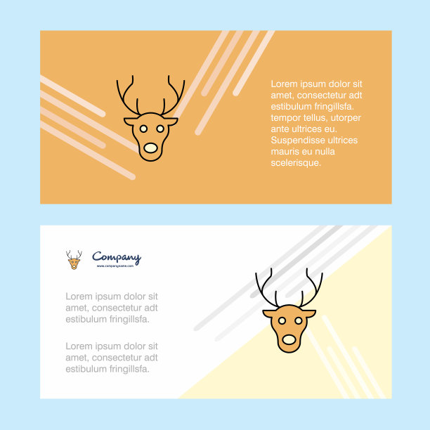 驯鹿抽象的企业业务横幅图片下载