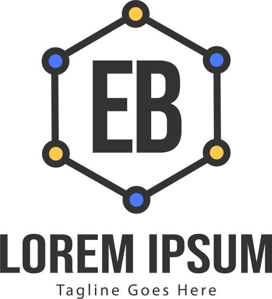 EB字母现代框架logo模板图片下载