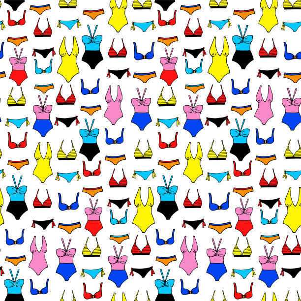 无缝图案与手绘内衣图片下载