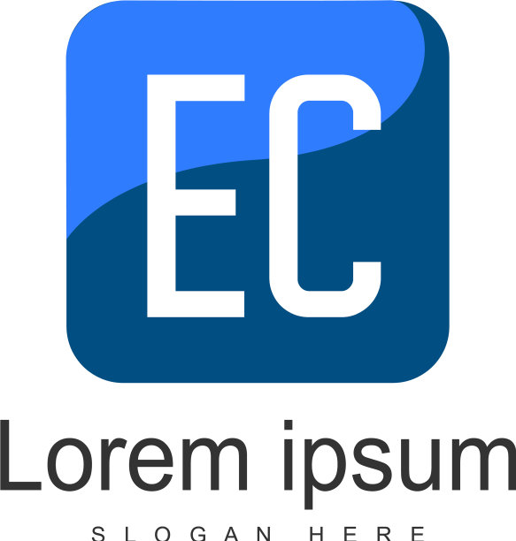现代框架EC字母logo模板图片下载