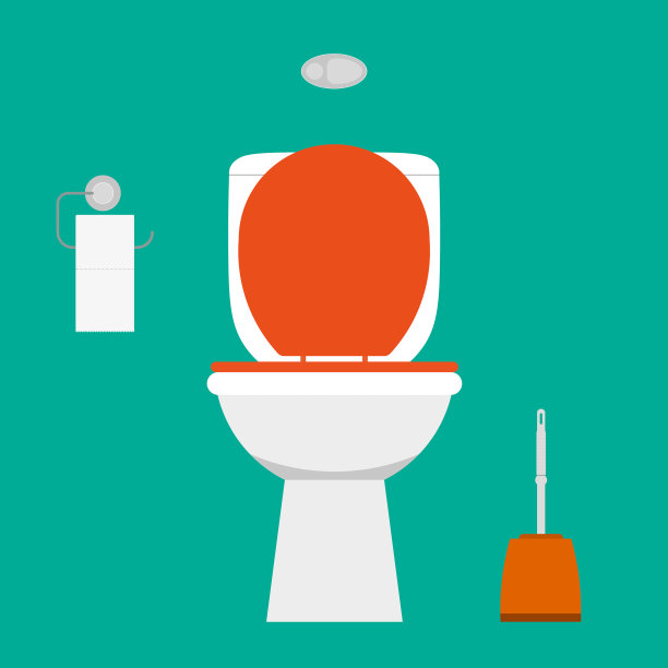 白色陶瓷马桶厕纸和马桶图片下载