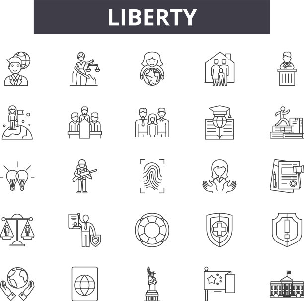 自由线图标标志设置轮廓图片下载