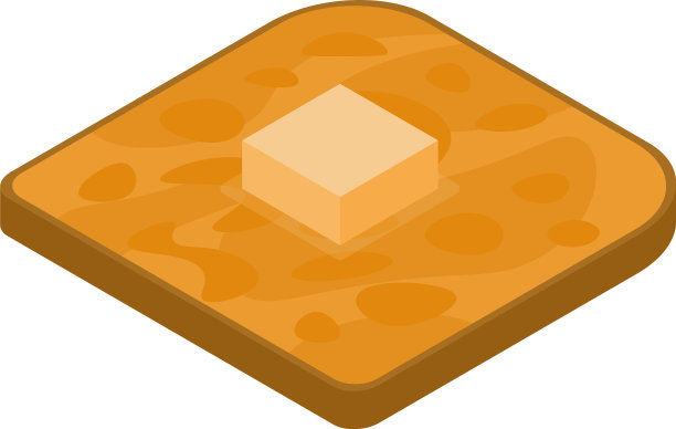 吐司黄油图标等距风格图片下载