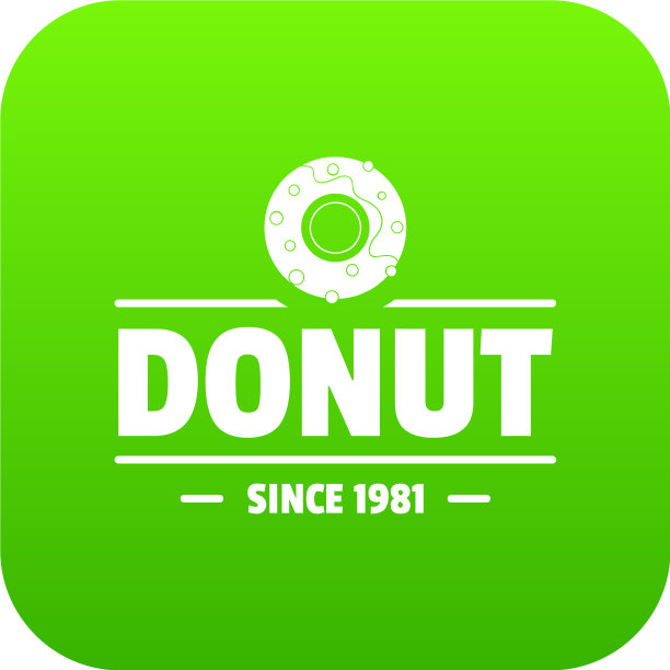 甜甜圈绿色图标图片下载