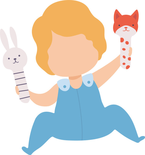 可爱的小男孩坐在地板上和宝宝玩图片下载