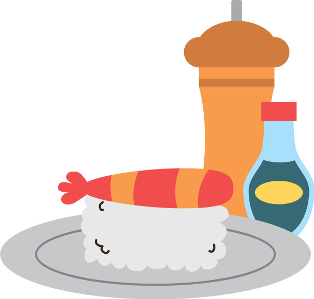 寿司、辣椒和酱料食品图片下载