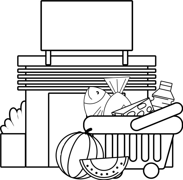 超市商店经营黑白分明图片下载