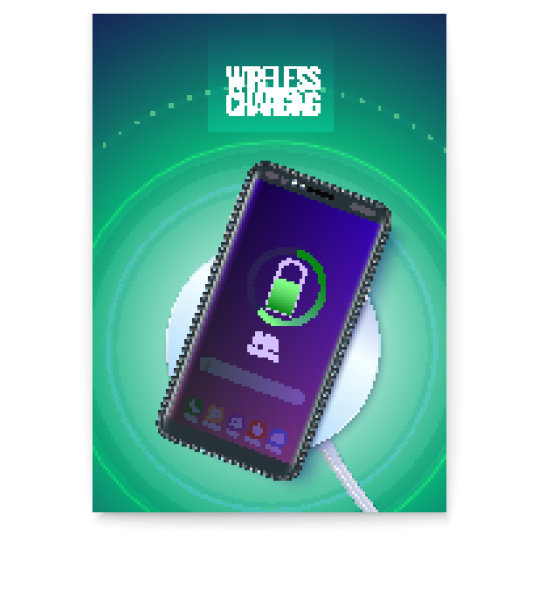 配有无线充电信息图的海报图片下载