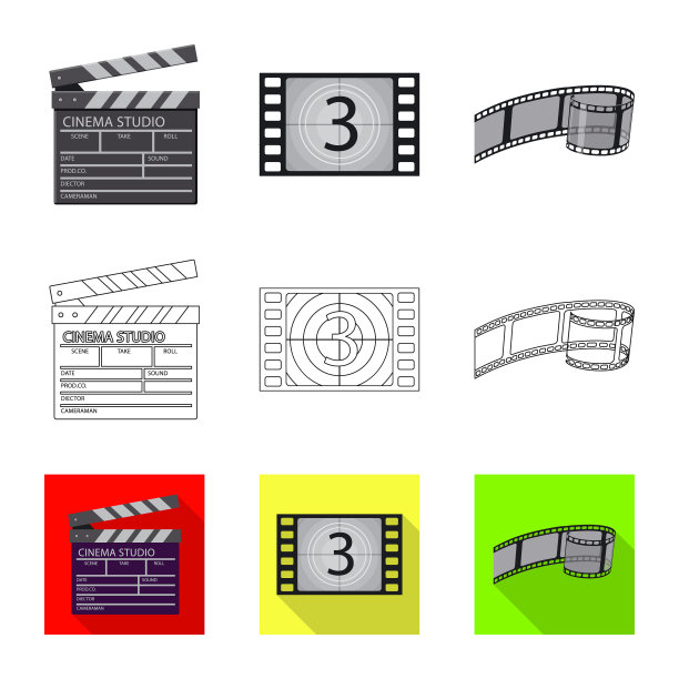 孤立对象电视和拍摄符号图片下载