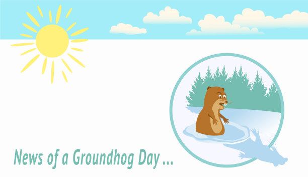 土拨鼠日的消息-有趣的土拨鼠被吓到了图片下载