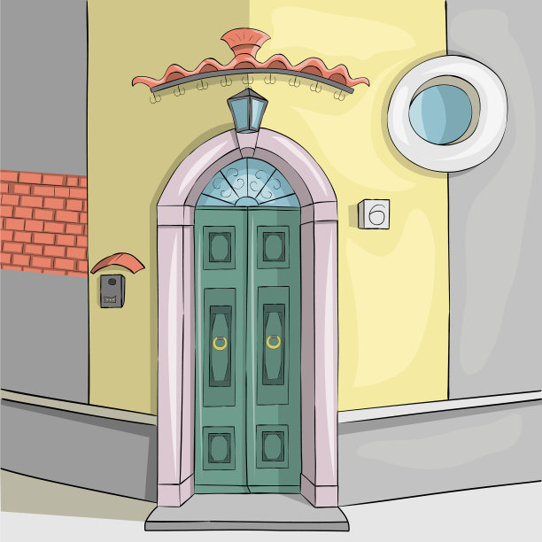 房子里的旧门图片下载