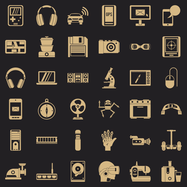 设备图标设置简单的风格图片下载