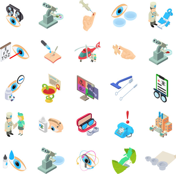 医院图标设置等距样式图片下载