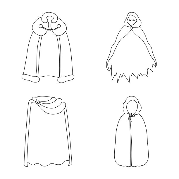 设计长袍和服装符号套的图片下载