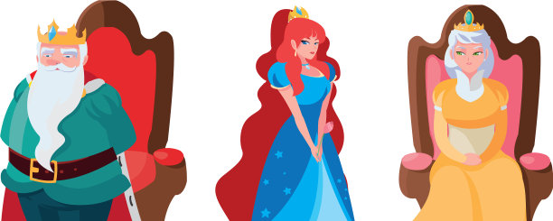 公主与王后和国王的故事图片下载