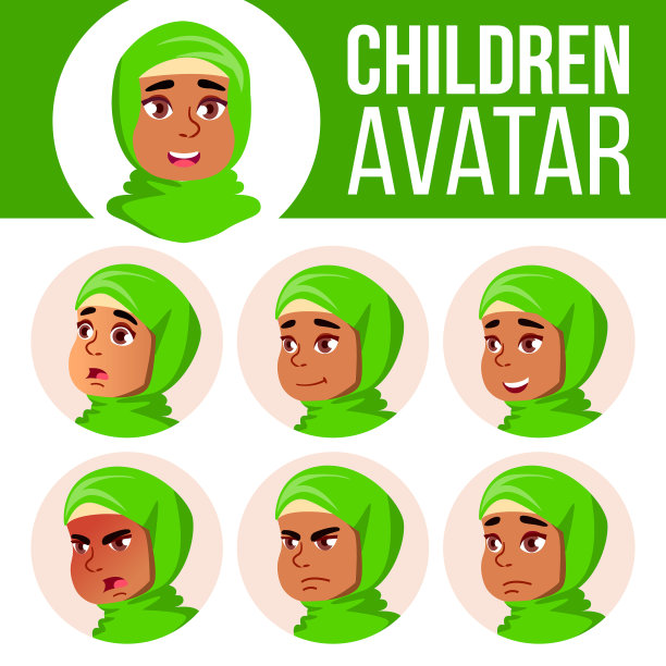 阿拉伯穆斯林女孩的化身图片下载