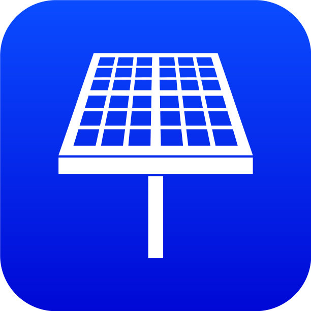 太阳能面板图标数字蓝色图片下载